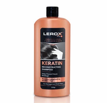 شامپو بازسازی کننده مو لروکس مدل Keratin حجم ۵۵۰ میلی لیتر