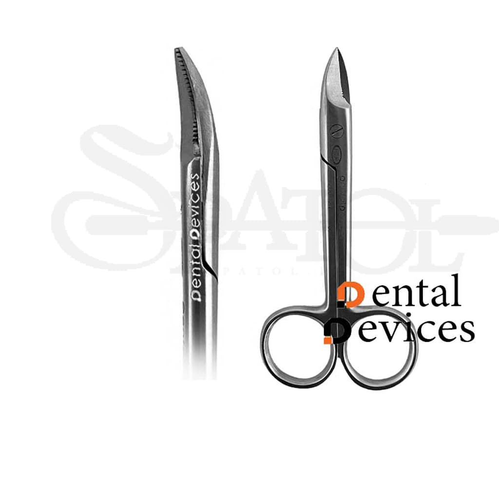 قیچی کرون بر سر کج Crown Scissors Curved دنتال دیوایس Dental Devices