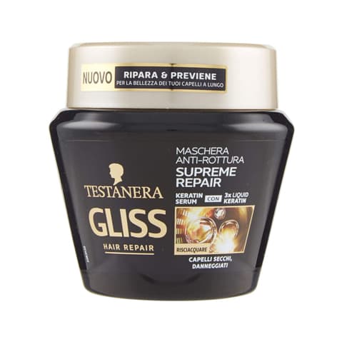 ماسک مو ترمیم کننده مشکی گلیس از سری Gliss Hair Repair حجم ۳۰۰ میلی لیتر
