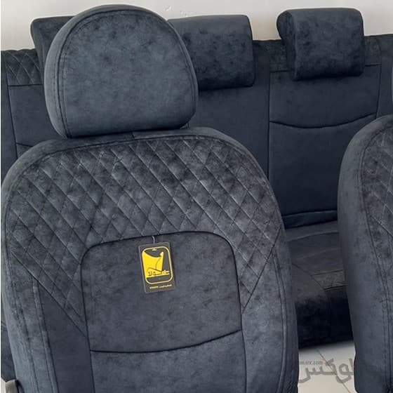 روکش صندلی خودرو 405جدید صندلی 3کوهان مدل مخمل ژاپنی طرح لوزی تمام مخمل — تصویر ۲