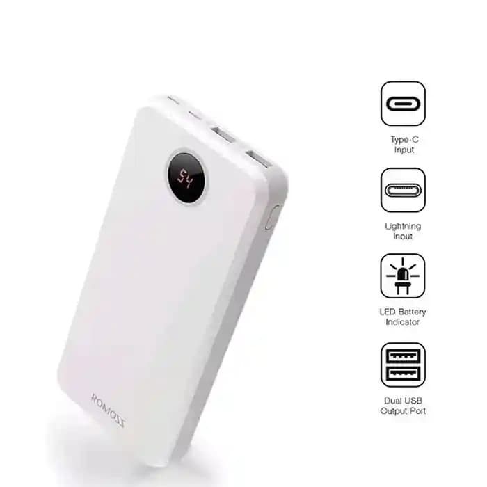 پاوربانک روموس مدل Romoss Horus ظرفیت 20000 میلی آمپرساعت — تصویر ۲