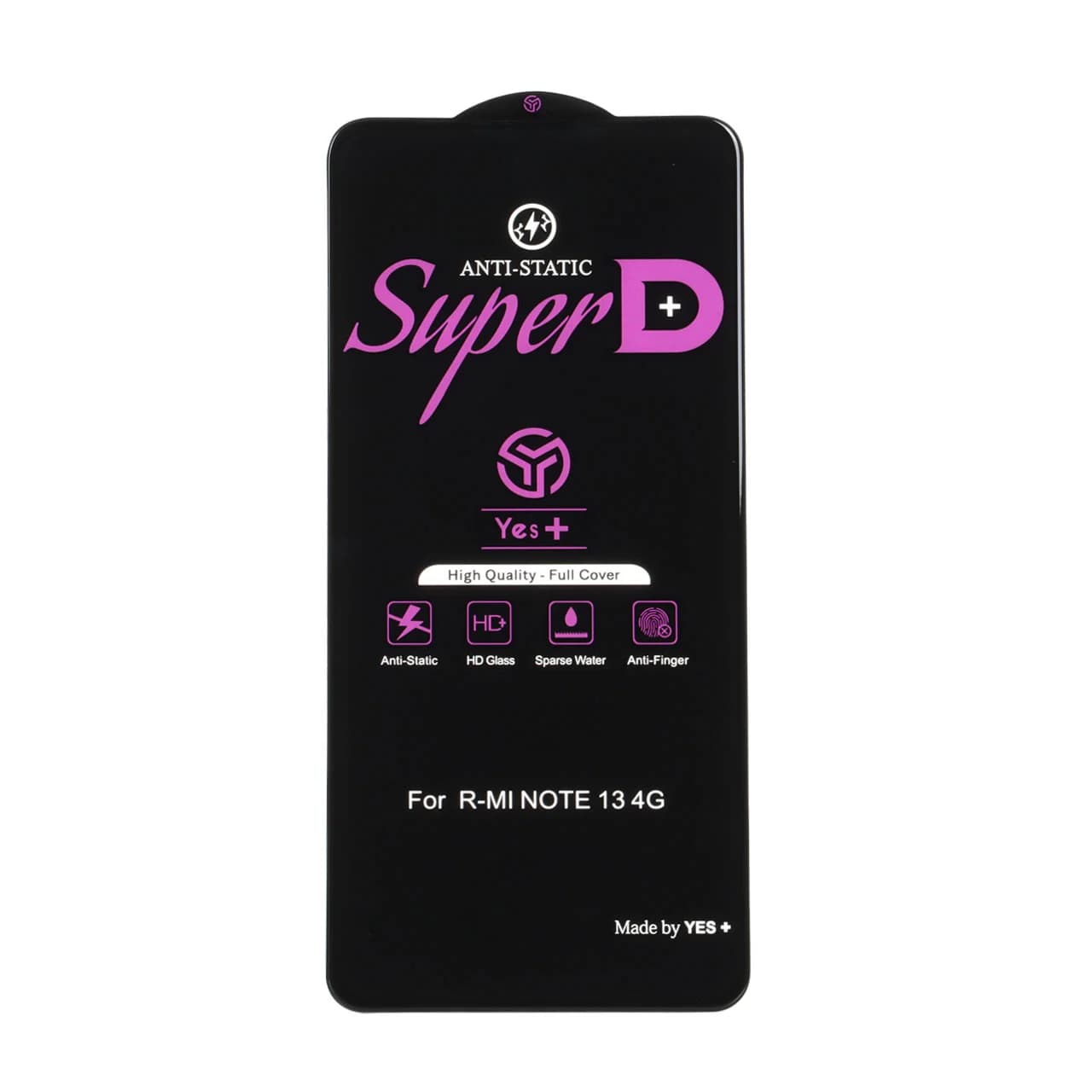 محافظ صفحه نمایش شیشه ای Super D Anti Static Yes Plus مدل Xiaomi Redmi Note 13 4G / Poco M7 Pro 5G — تصویر ۲