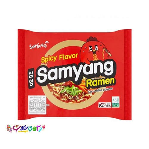 نودل کره ای رامن سامیانگ سبزیجات سوسیس تند SAMYANG Ramen