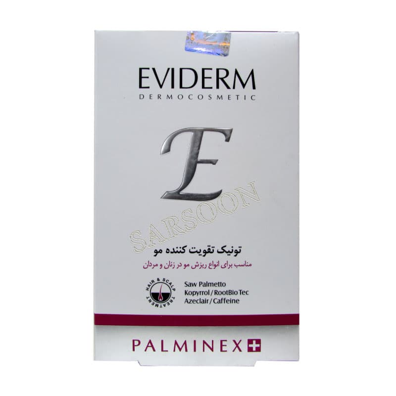 تونیک تقویت کننده مو پالمینکس پلاس اویدرم Eviderm Palminex Plus Anti Hair Loss Tonic 100 ml