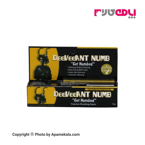 پماد بی حسی مناسب تاتو و بدن و لیزر و پیرسینگ مدل DEEVEEANT NUMB — تصویر ۲