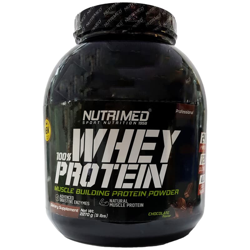 پودر پروتئین وی 100 درصد نوتریمد 2270 گرم شکلاتی Nutrimed Whey Protein 100 2270 g