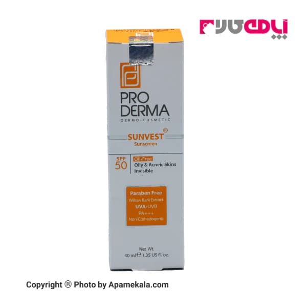 ضد آفتاب پرودرما بدون رنگ فاقد چربی spf 50 — تصویر ۲