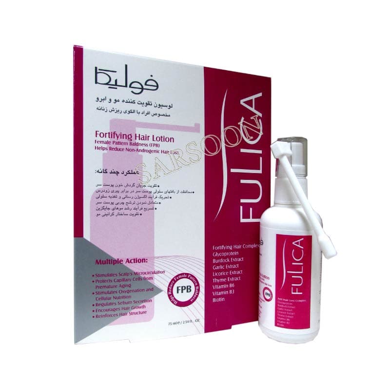 لوسیون تقویت کننده و ضد ریزش مو فولیکا مخصوص بانوان Fulica Anti Hair Loss Lotion For Women 75 ml — تصویر ۲