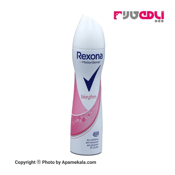 اسپری دئودرانت زنانه Rexona مدل Biorythm
