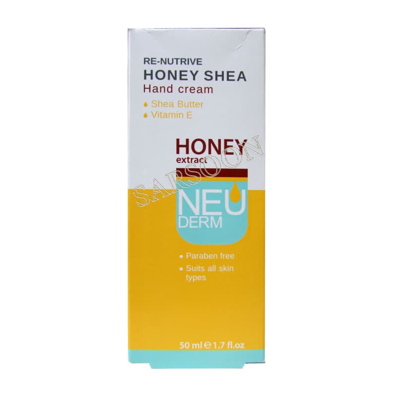 کرم دست رینوتریو هانی شی نئودرم مناسب انواع پوست (قیمت قدیم) rdlj Neuderm Re Nutrive Honey She Hand Cream For Normal And Dry Skins