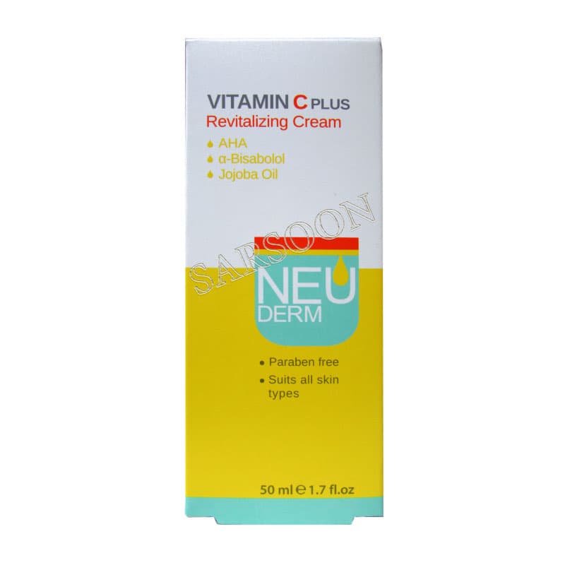 کرم روشن کننده ویتامین سی پلاس نئودرم (جعبه معیوب)Neuderm Revitalizing Vitamin C Plus Cream 50m