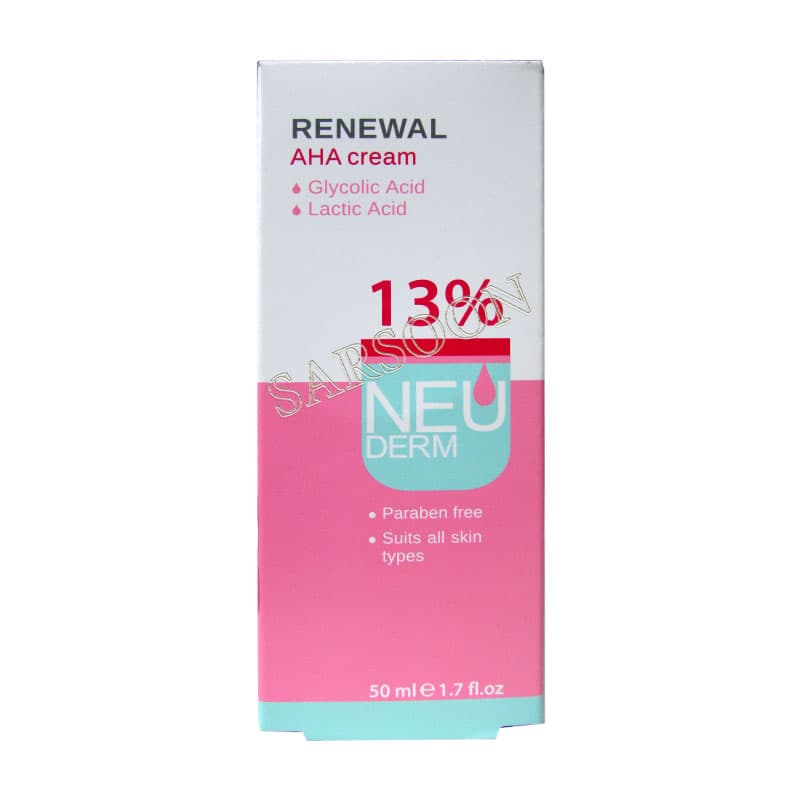 کرم لایه بردار AHA نئودرم حاوی اسیدهای میوه Neuderm Renewal AHA Cream 50 ml