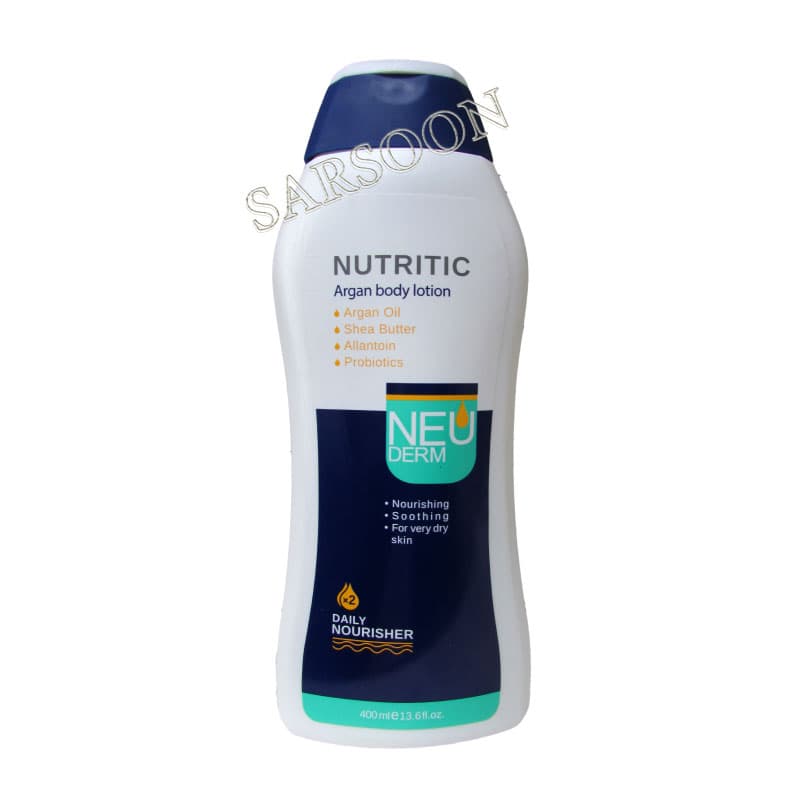 لوسیون بدن نوتریتیک آرگان پوست خیلی خشک نئودرم Neuderm Nutritic Argan Body Lotion For Very Dry Skin