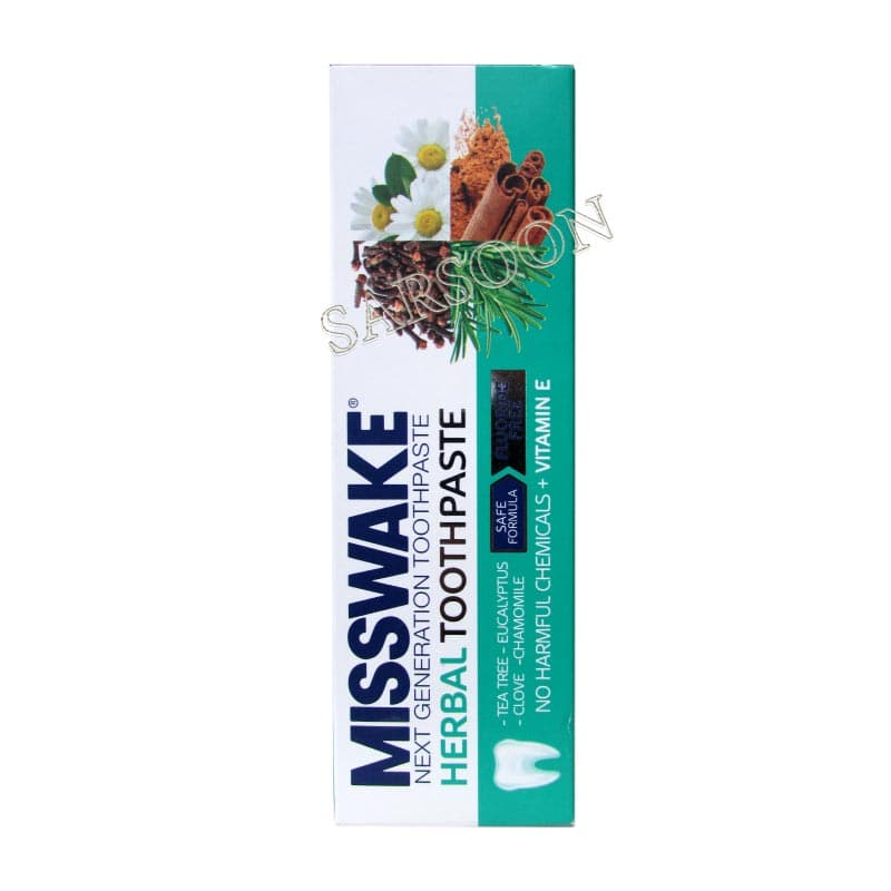 خمیر دندان گیاهی حاوی عصاره میخک و روغن درخت چای میسویک Misswake Clove And Tea Tree Herbal Toohthpaste