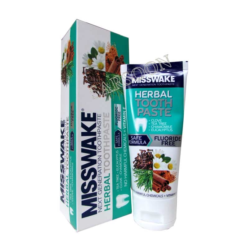خمیر دندان گیاهی حاوی عصاره میخک و روغن درخت چای میسویک Misswake Clove And Tea Tree Herbal Toohthpaste — تصویر ۲