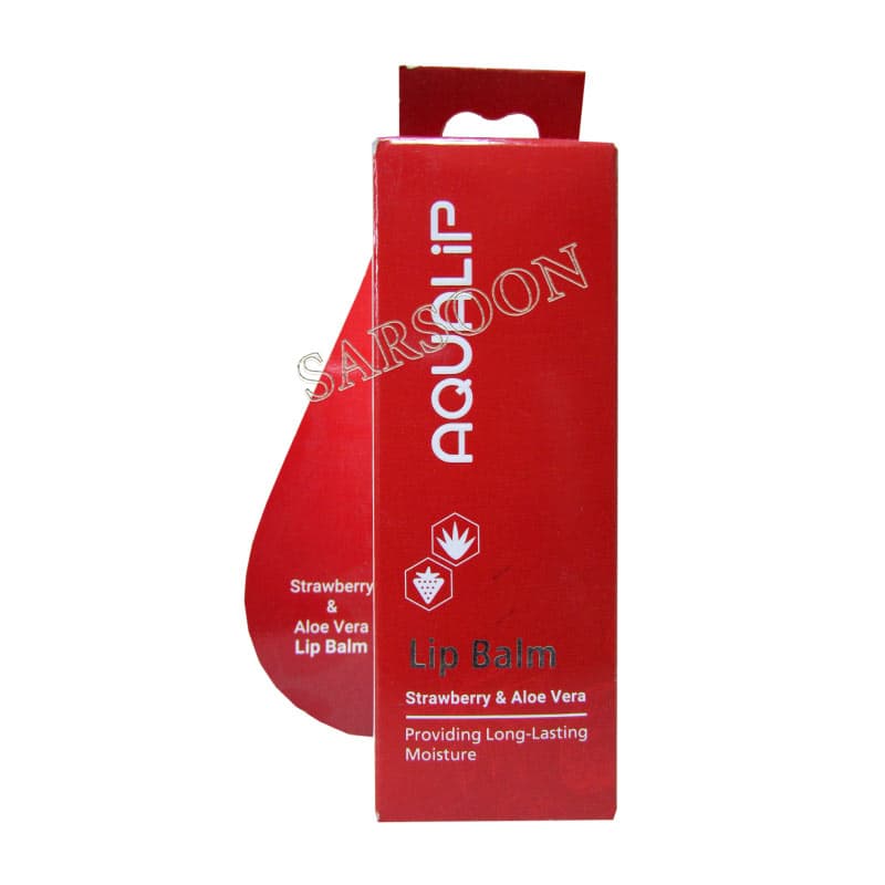 بالم لب آکوالیپ حاوی توت فرنگی و آلوئه ورا 10 میلی لیتر Aqvalip Lip Balm