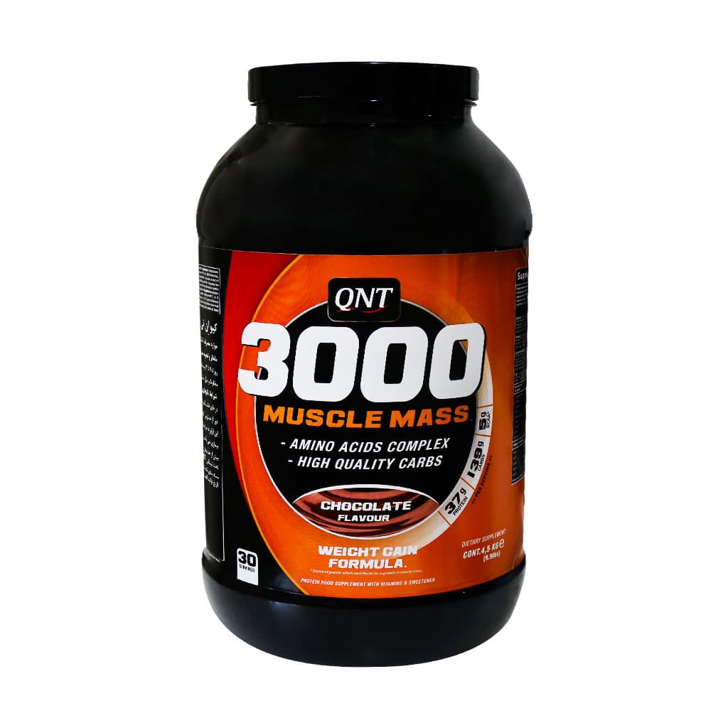 ماسل مس 3000 شکلاتی کیو ان تی 4.5 کیلوگرم QNT Muscle Mass 3000 Powder 4.5 kg
