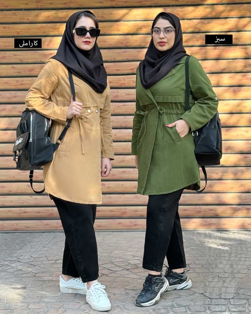 مانتو کتان یقه انگلیسی کد۲۹۹۳۵۳ — تصویر ۲