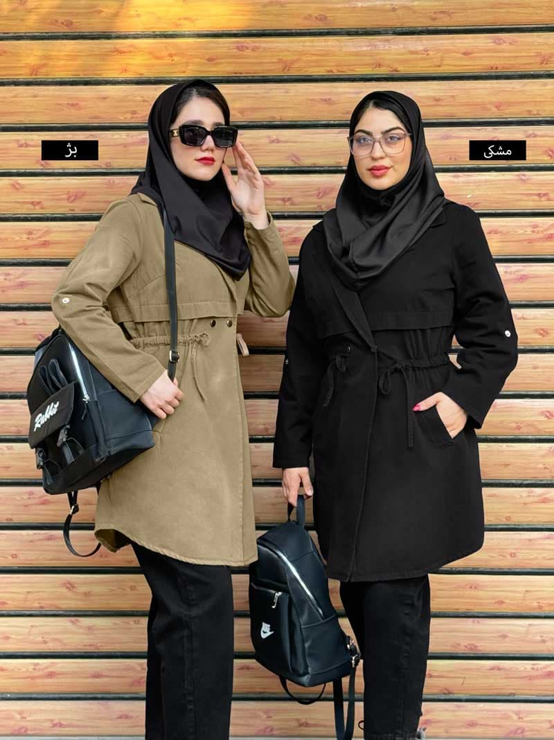 مانتو کتان یقه انگلیسی کد۲۹۹۳۵۳ — تصویر ۳