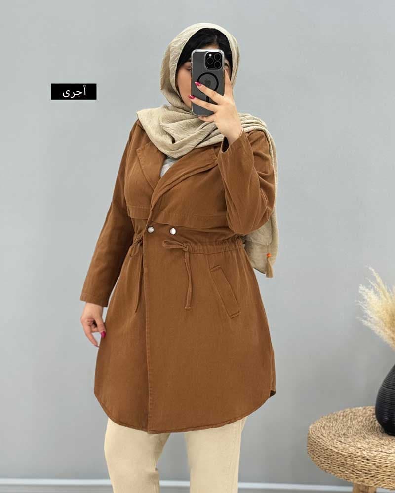 مانتو کتان یقه انگلیسی کد۲۹۹۳۵۳ — تصویر ۶