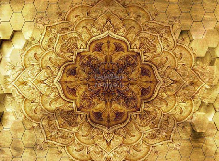 پوستر دیواری طرح منبت سه بعدی کد LX-49 — تصویر ۲