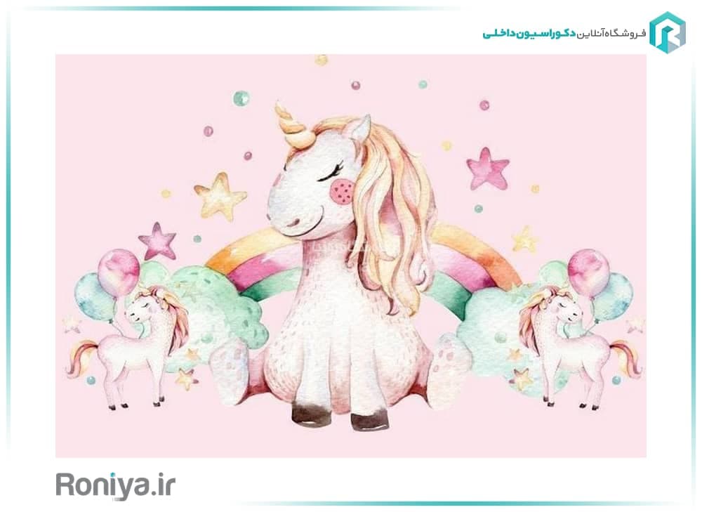 پوستر اتاق کودک یونی کورن CN-0252 — تصویر ۲