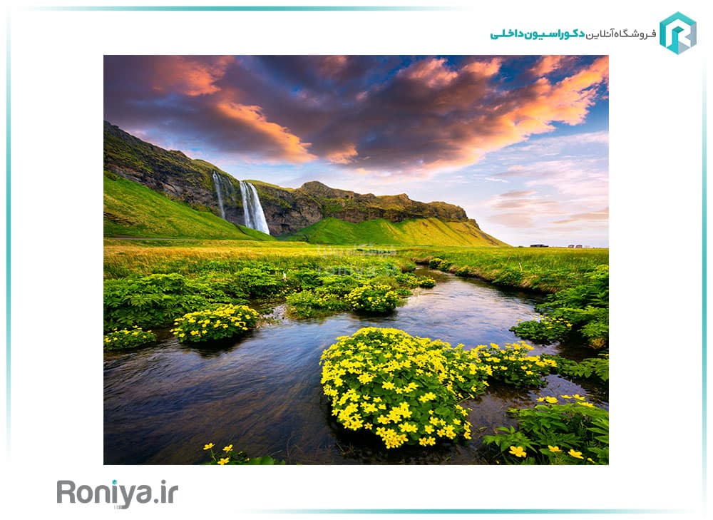 پوستر دیواری سه بعدی دشت سبز کد NT-075