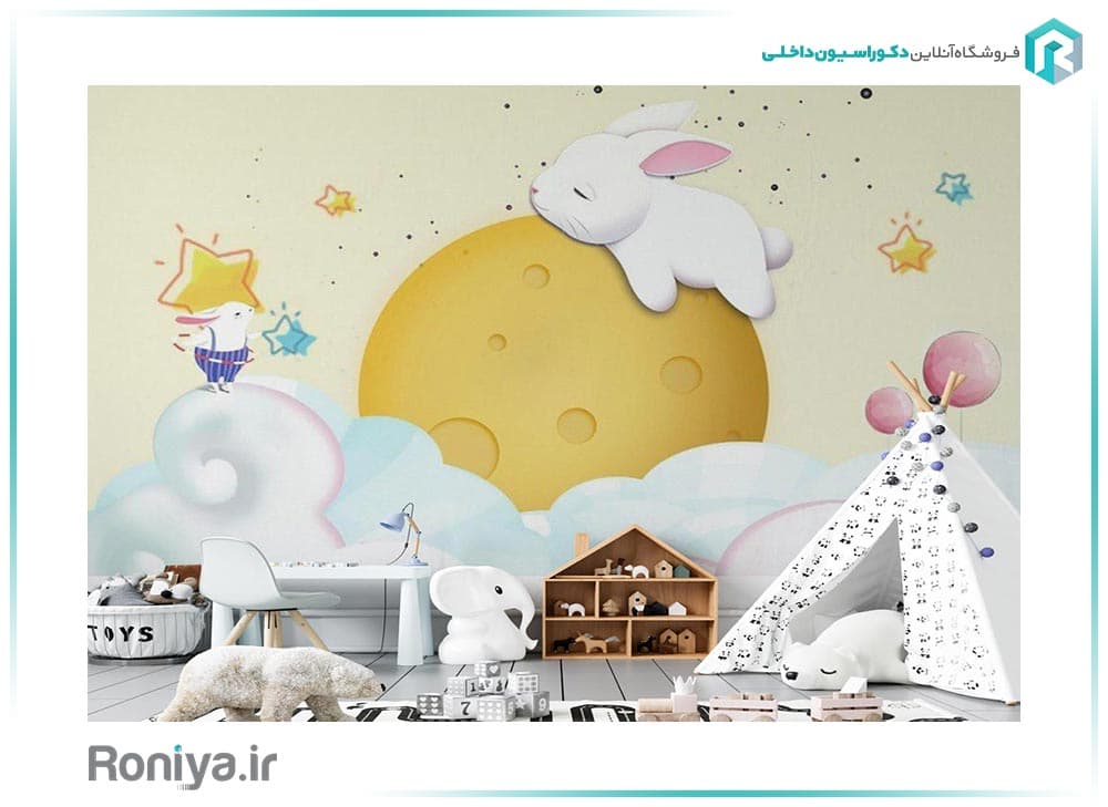 کاغذ پوستری اتاق کودک خرگوش CN-0195