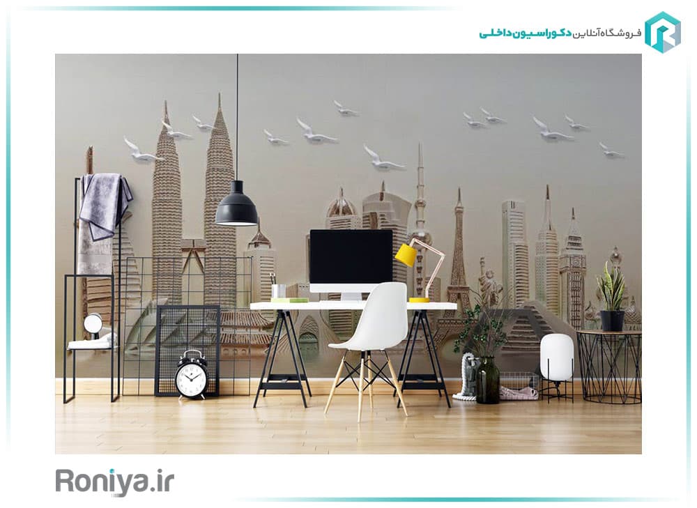 کاغذ دیواری سه بعدی منظره شهر 3DF-405 — تصویر ۲