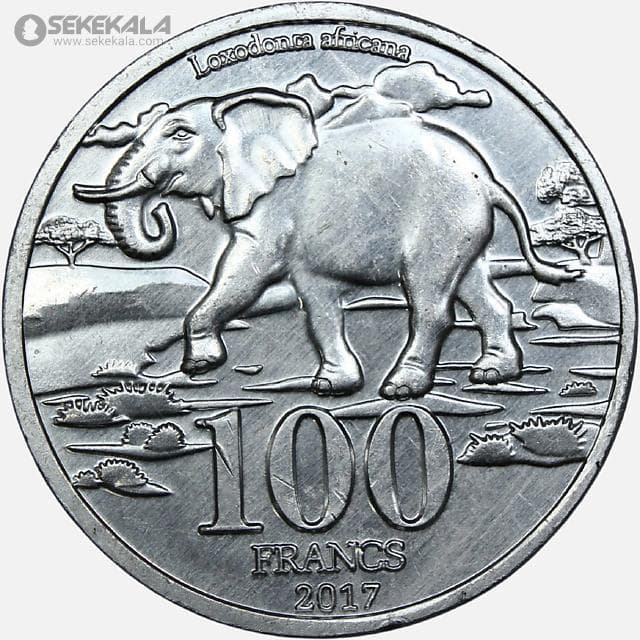 سکه 100 فرانک کاتانگا 2017 (بسیار کمیاب)(UNC)