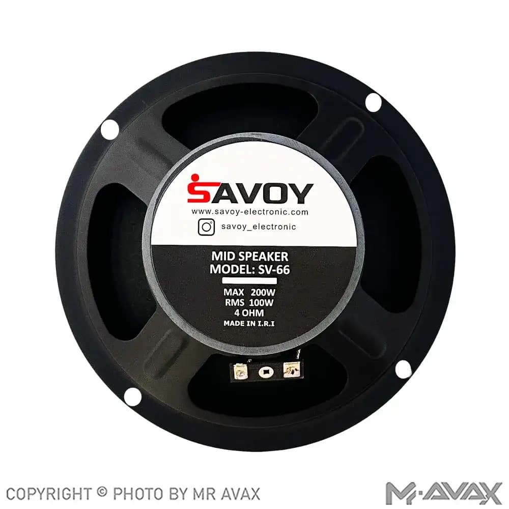 میدرنج 6.5 اینچ ساووی مدل SV-66(دو عددی) — تصویر ۲