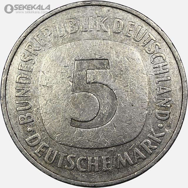 سکه 5 مارک آلمان 1976 J