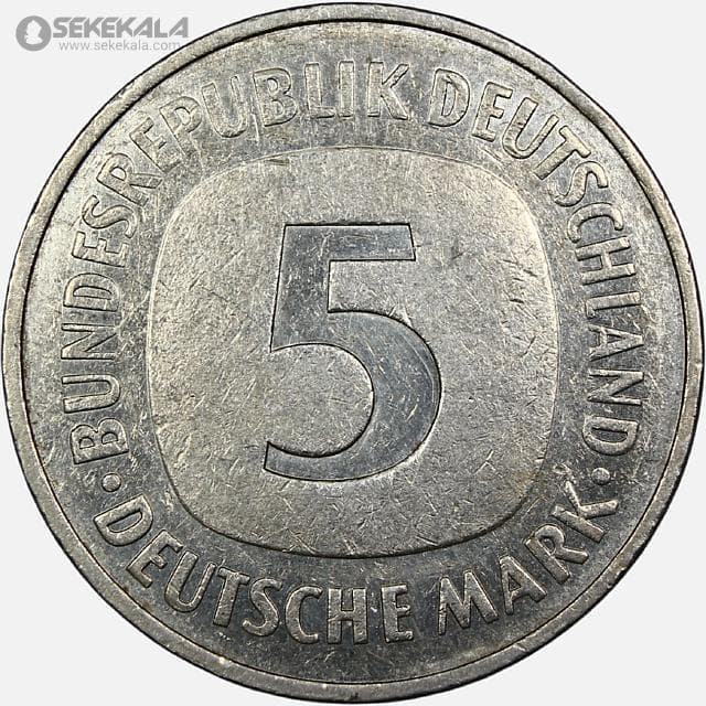 سکه 5 مارک آلمان 1975 J