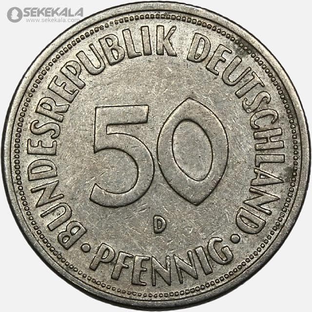 سکه 50 فنیگ آلمان 1950 — تصویر ۲