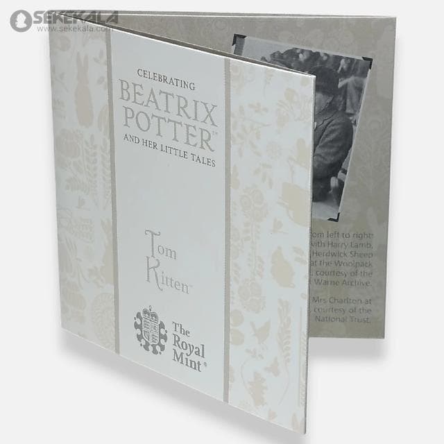 سکه پروف نقره 50 پنس انگلیس Beatrix Potter) 2017)(تام کیتن) — تصویر ۸