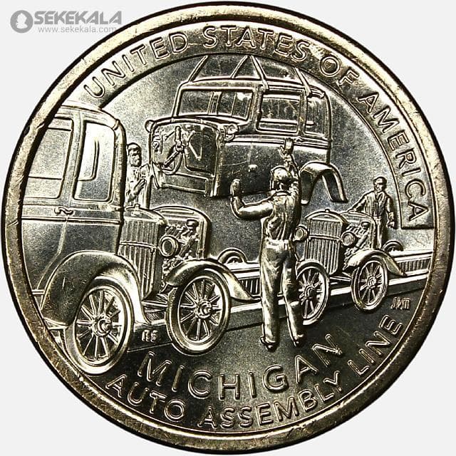 سکه 1 دلار یادبودی آمریکا 2025 (میشیگان)(UNC)