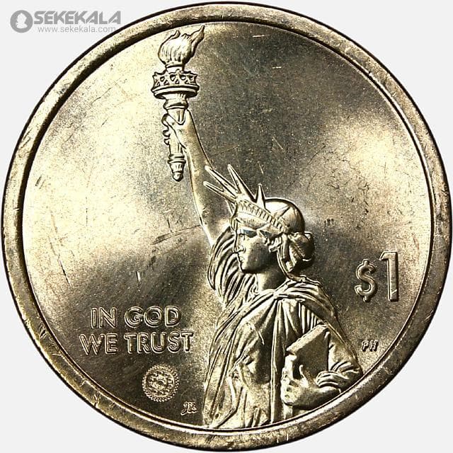 سکه 1 دلار یادبودی آمریکا 2025 (آرکانزاس)(UNC) — تصویر ۲