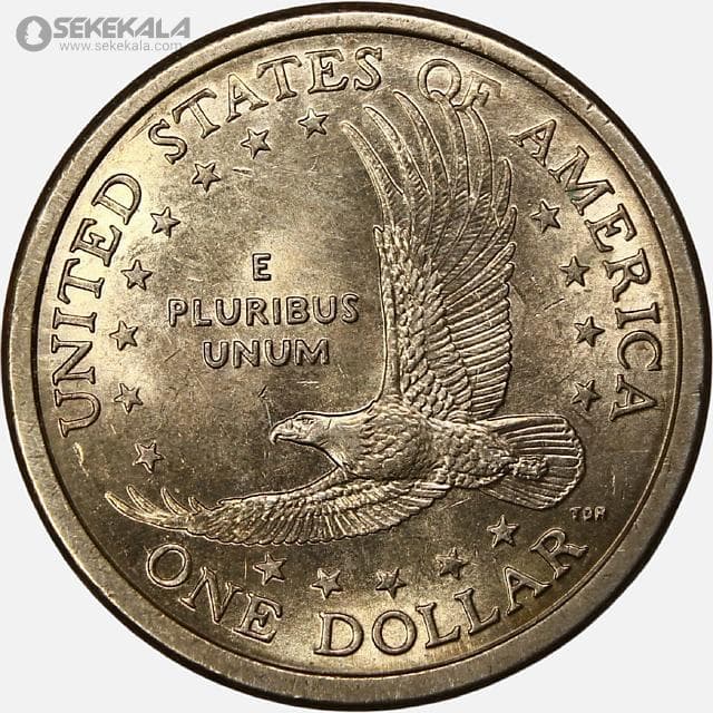 سکه 1 دلار آمریکا 2007 P (ساکاگاوا)(UNC)(تاریخ کمیاب) — تصویر ۲