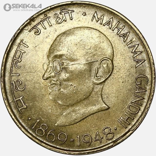 سکه 20 پیسه یادبود گاندی هند 1969 (AU)