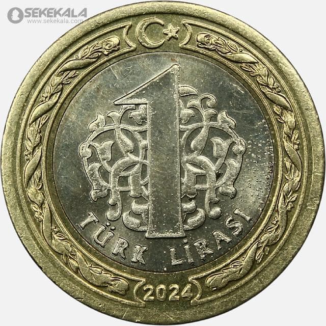 سکه دوفلزی 1 لیره ترکیه 2024 (AU)