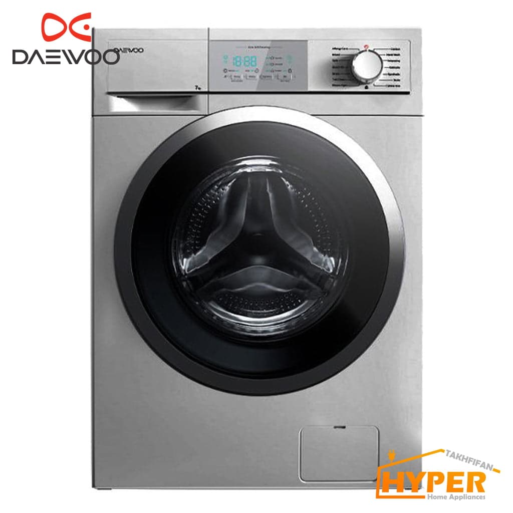 ماشین لباسشویی دوو DWK-7302 سری کاریزما نقره ای 7 کیلویی
