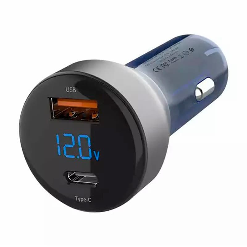 شارژر فندکی 63 وات ارلدام ES-CC10 + کابل تبدیل تایپ سی — تصویر ۲