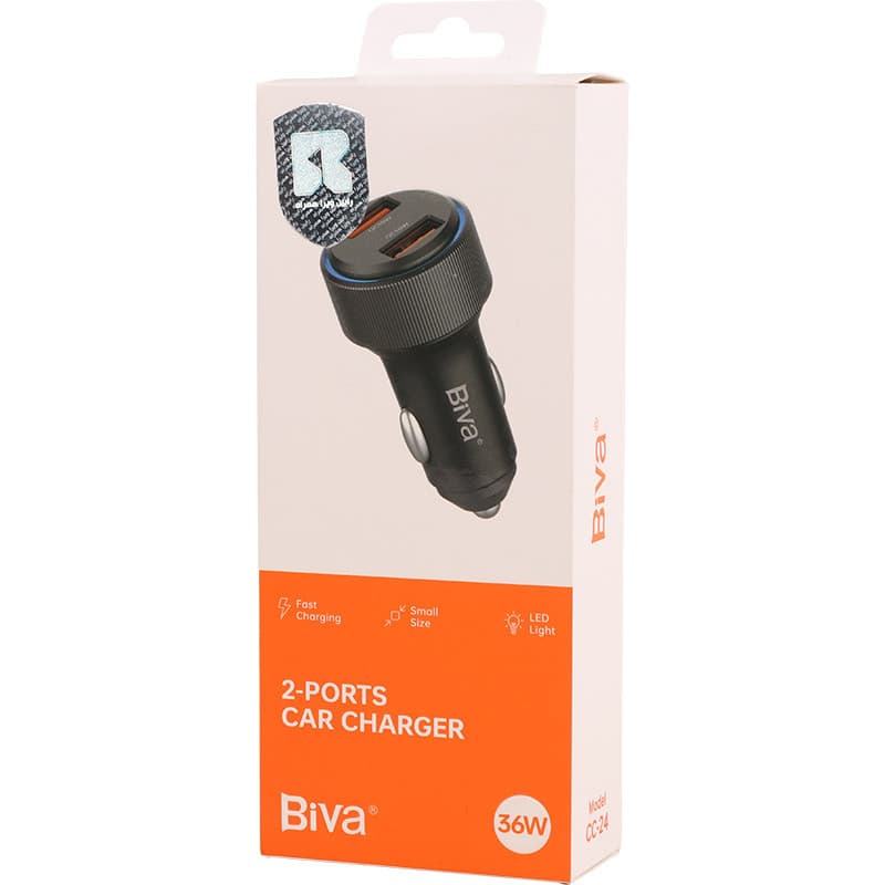 شارژر فندکی فست شارژ Biva CC-24 3A QC3.0 PD 18W — تصویر ۶