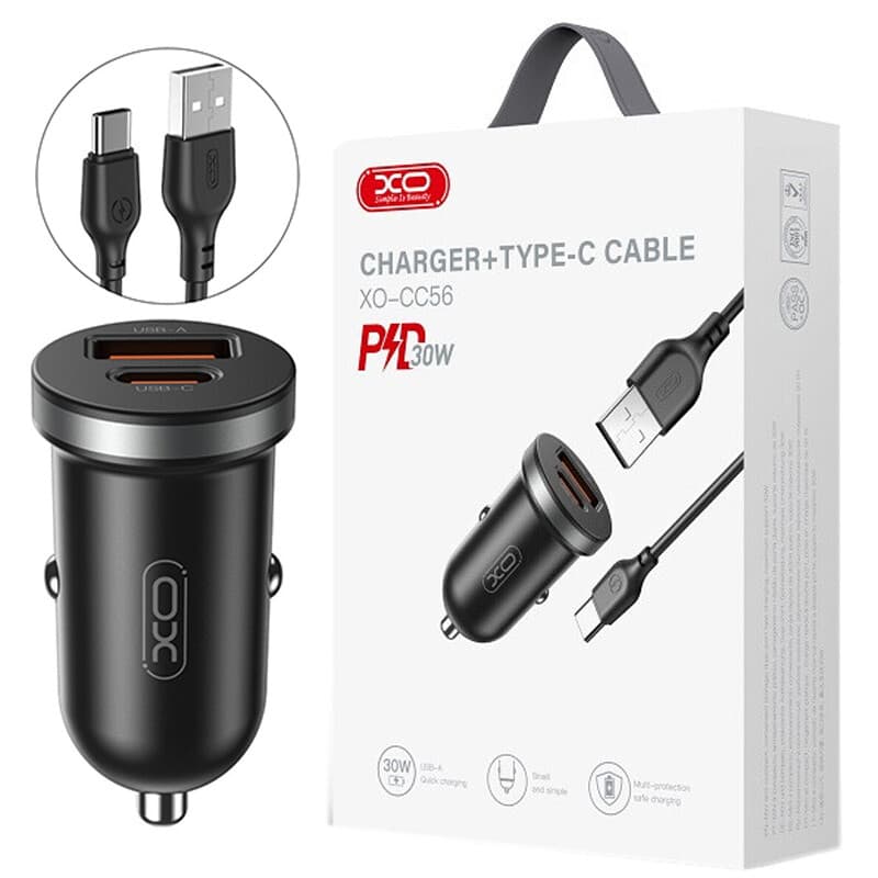 شارژر فندکی 30 وات ایکس او XO-CC56 + کابل تایپ سی — تصویر ۹