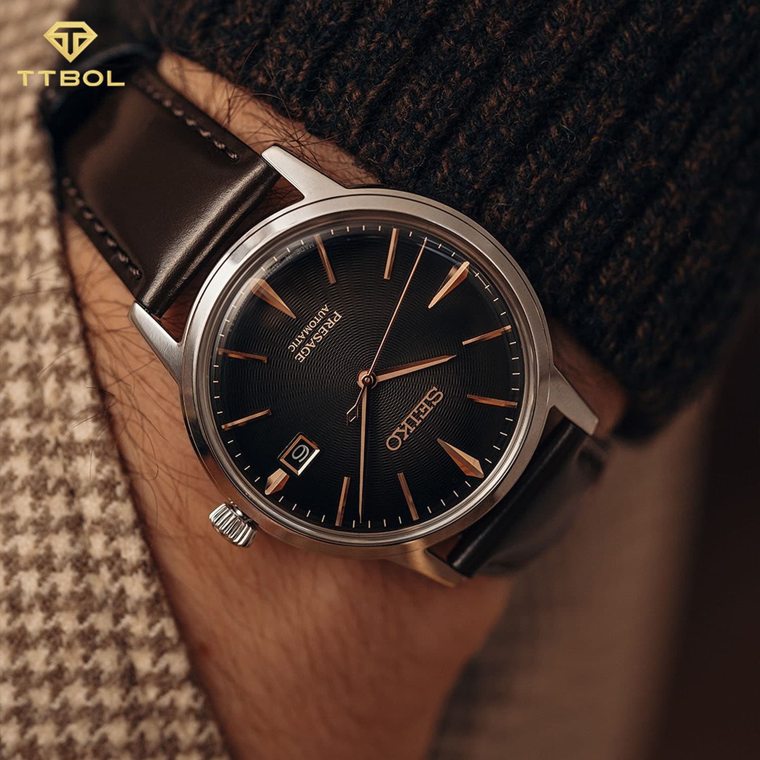 ساعت مچی اتومات مردانه سیکو پرسیج SEIKO PRESAGE SRPJ17J1 — تصویر ۲