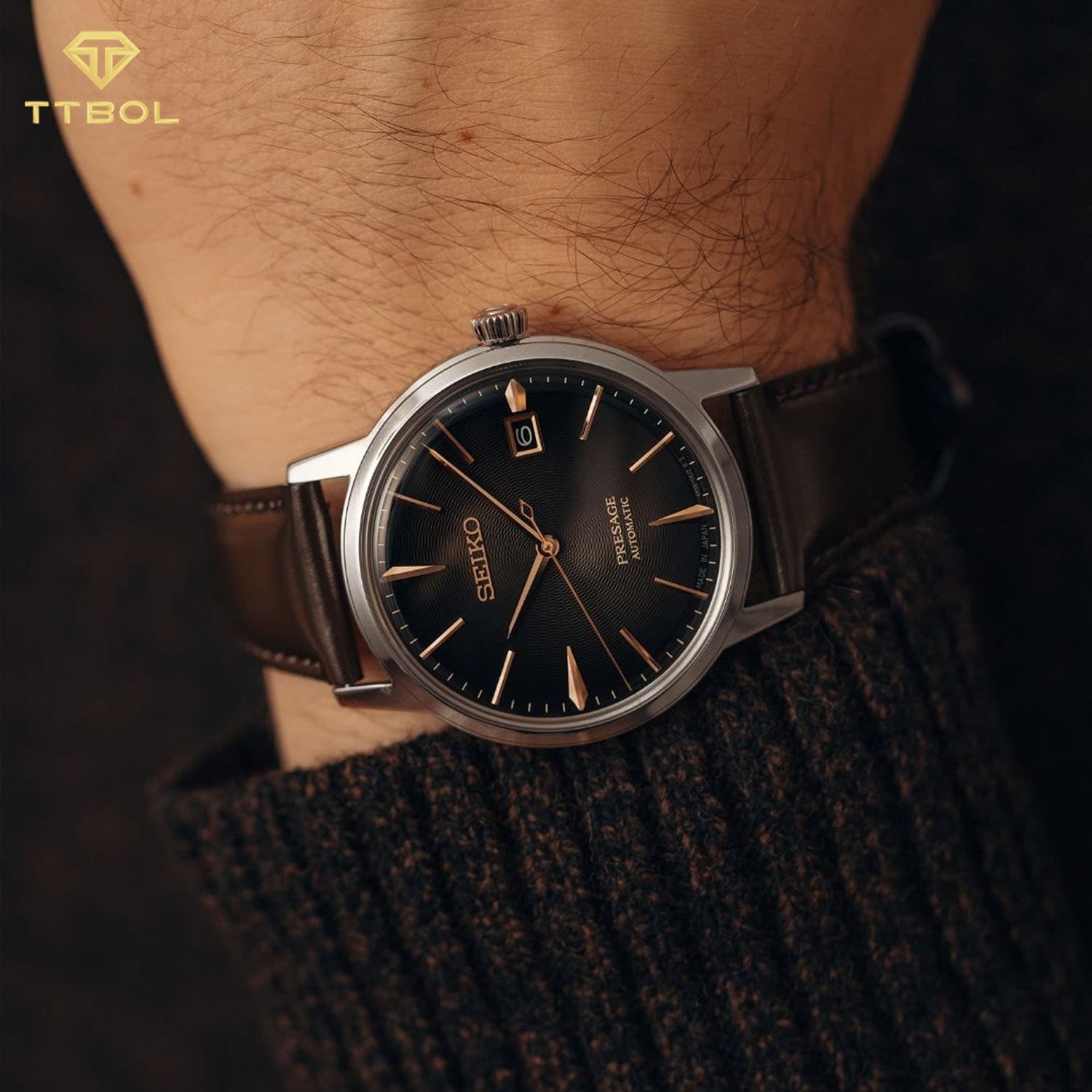 ساعت مچی اتومات مردانه سیکو پرسیج SEIKO PRESAGE SRPJ17J1 — تصویر ۳