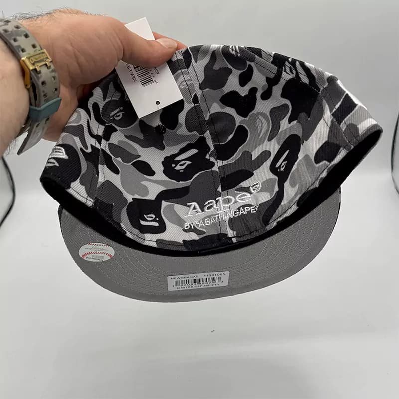 کلاه کپ فیت بک Bape چیریک طوسی — تصویر ۴