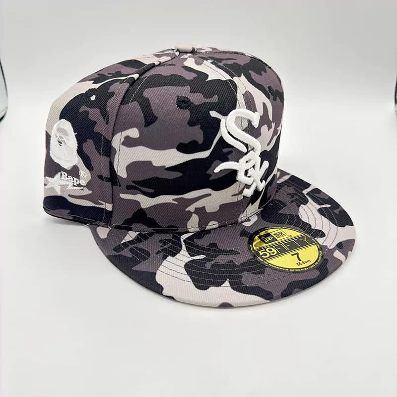 کلاه کپ فیت بک Sox Bape چیریک طوسی