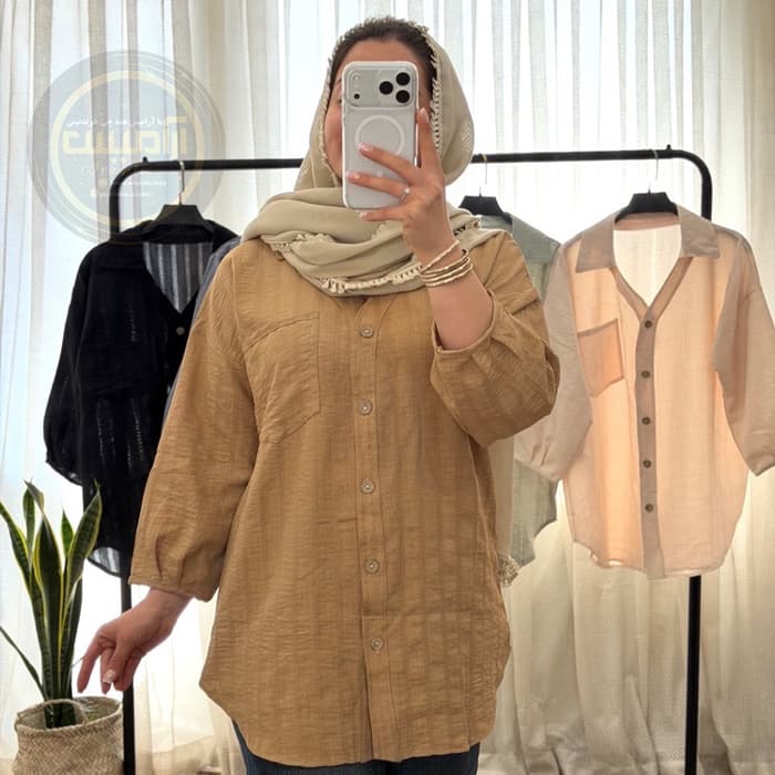 شومیز شانتون یقه شکاری — تصویر ۴