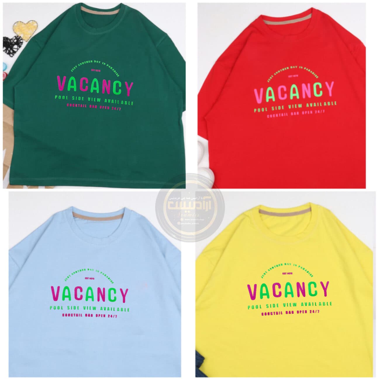 تیشرت باکسی چاپ پفکی vacancy — تصویر ۵
